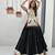 Women Black Traditional Gujarati Gamthi Embroidered Chaniya Choli Set