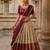 Beautiful South Indian Style Semi-Stitched Half Saree with Embroidery Work Blouse and Dupatta for Women