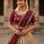 Beautiful South Indian Style Semi-Stitched Half Saree with Embroidery Work Blouse and Dupatta for Women