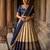 Beautiful South Indian Style Semi-Stitched Half Saree with Embroidery Work Blouse and Dupatta for Women