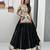 Women Black Traditional Gujarati Gamthi Embroidered Chaniya Choli Set