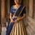 Beautiful South Indian Style Semi-Stitched Half Saree with Embroidery Work Blouse and Dupatta for Women