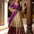 Beautiful South Indian Style Semi-Stitched Half Saree with Embroidery Work Blouse and Dupatta for Women