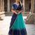Beautiful South Indian Style Semi-Stitched Half Saree with Embroidery Work Blouse and Dupatta for Women
