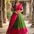 Beautiful South Indian Style Semi-Stitched Half Saree with Embroidery Work Blouse and Dupatta for Women
