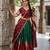 Beautiful South Indian Style Semi-Stitched Half Saree with Embroidery Work Blouse and Dupatta for Women