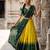 Beautiful South Indian Style Semi-Stitched Half Saree with Embroidery Work Blouse and Dupatta for Women