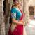 Beautiful South Indian Style Semi-Stitched Half Saree with Embroidery Work Blouse and Dupatta for Women