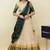 Beautiful South Indian Style Semi-Stitched Half Saree with  Blouse and Hand Work Dupatta for Women