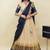 Beautiful South Indian Style Semi-Stitched Half Saree with  Blouse and Hand Work Dupatta for Women