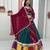 Women's Multicolor Navratri Chaniya Choli Set with Embroidered Patchwork Lehenga & Magenta Dupatta