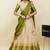 Beautiful South Indian Style Semi-Stitched Half Saree with  Blouse and Hand Work Dupatta for Women