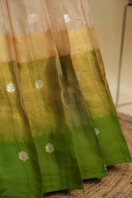 Beautiful South Indian Style Semi-Stitched Half Saree with  Blouse and Hand Work Dupatta for Women 4