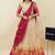 Beautiful South Indian Style Semi-Stitched Half Saree with  Blouse and Hand Work Dupatta for Women