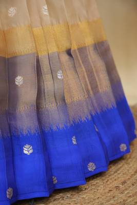 Beautiful South Indian Style Semi-Stitched Half Saree with  Blouse and Hand Work Dupatta for Women 4