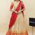 Beautiful South Indian Style Semi-Stitched Half Saree with  Blouse and Hand Work Dupatta for Women
