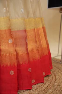 Beautiful South Indian Style Semi-Stitched Half Saree with  Blouse and Hand Work Dupatta for Women 4