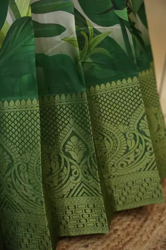 Beautiful South Indian Style Semi-Stitched Half Saree with Blouse and Dupatta for Women