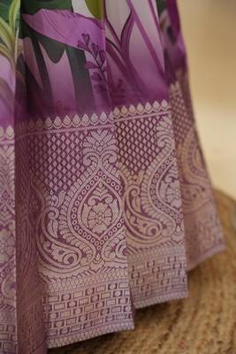 Beautiful South Indian Style Semi-Stitched Half Saree with Blouse and Dupatta for Women 4