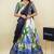 Beautiful South Indian Style Semi-Stitched Half Saree with Blouse and Dupatta for Women