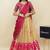 Beautiful South Indian Style Semi-Stitched Half Saree with Embroidery Work Blouse and Dupatta for Women