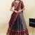 Beautiful South Indian Style Semi-Stitched Half Saree with Embroidery Work Blouse and Dupatta for Women