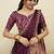 Beautiful South Indian Style Semi-Stitched Half Saree with Embroidery Work Blouse and Dupatta for Women