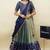 Beautiful South Indian Style Semi-Stitched Half Saree with Embroidery Work Blouse and Dupatta for Women