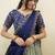 Beautiful South Indian Style Semi-Stitched Half Saree with Embroidery Work Blouse and Dupatta for Women