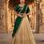 Beautiful South Indian Style Semi-stitched Half Saree with Embroidery Work Blouse and Dupatta for Women