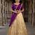 Beautiful South Indian Style Semi-stitched Half Saree with Embroidery Work Blouse and Dupatta for Women