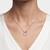 925 Sterling Silver Double CZ Open  Heart Pendant Necklace Set  for Women