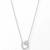 925 Sterling Silver Double CZ Open  Heart Pendant Necklace Set  for Women