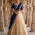 Beautiful South Indian Style Semi-stitched Half Saree with Embroidery Work Blouse and Dupatta for Women