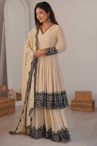  anarkali suit dupatta for women