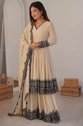 Designer anarkali suit dupatta for women