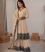 Designer anarkali suit dupatta for women