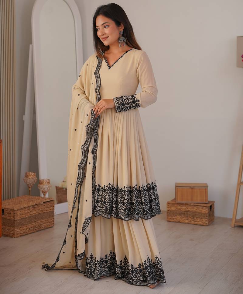 Designer anarkali suit dupatta for women