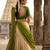 Beautiful South Indian Style Semi-stitched Half Saree with Embroidery Work Blouse and Dupatta for Women