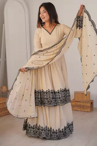 Designer anarkali suit dupatta for women