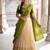 Beautiful South Indian Style Semi-stitched Half Saree with Embroidery Work Blouse and Dupatta for Women