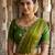 Beautiful South Indian Style Semi-stitched Half Saree with Embroidery Work Blouse and Dupatta for Women