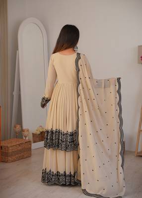 Designer anarkali suit dupatta for women 4