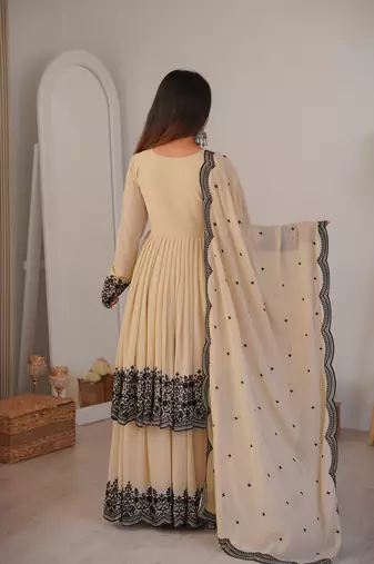Designer anarkali suit dupatta for women
