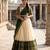 Beautiful South Indian Style Semi-Stitched Half Saree with Blouse and Dupatta for Women