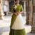 Beautiful South Indian Style Semi-Stitched Half Saree with Blouse and Dupatta for Women