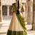 Beautiful South Indian Style Semi-Stitched Half Saree with Blouse and Dupatta for Women