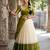 Beautiful South Indian Style Semi-Stitched Half Saree with Blouse and Dupatta for Women