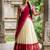 Beautiful South Indian Style Semi-Stitched Half Saree with Blouse and Dupatta for Women