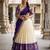 Beautiful South Indian Style Semi-Stitched Half Saree with Blouse and Dupatta for Women